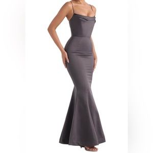 House of CB - Satin Mermaid Dress Bridal Bridesmaid Formal